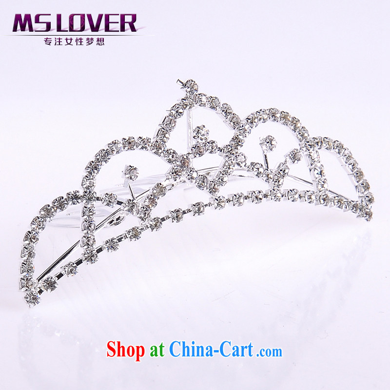 MSlover flower accessories water drilling children's crown and ornaments Korean Princess hair accessories children's performances and the comb small Crown SP 1034 silver, name, Mona Lisa (MSLOVER), shopping on the Internet