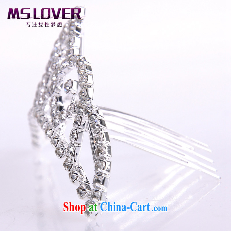 MSlover flower accessories water drilling children's crown and ornaments Korean Princess hair accessories children's performances and the comb small Crown SP 1034 silver, name, Mona Lisa (MSLOVER), shopping on the Internet