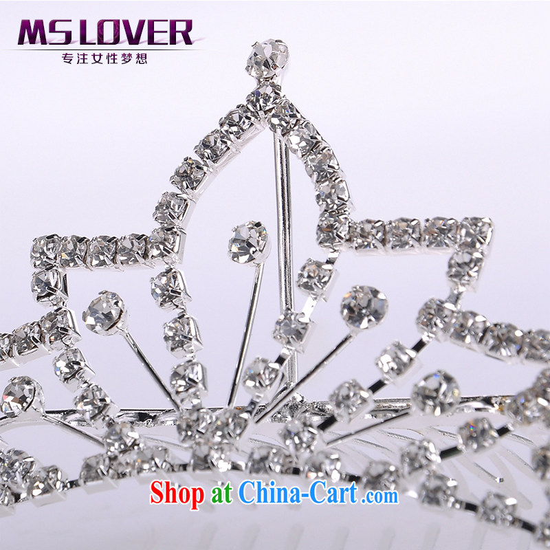 MSlover flower accessories water drilling children's crown and ornaments Korean Princess hair accessories children's performances and the comb small Crown SP 1032 silver, name, Mona Lisa (MSLOVER), shopping on the Internet