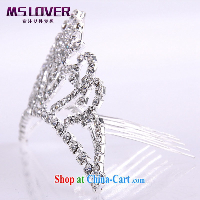 MSlover flower accessories water drilling children's crown and ornaments Korean Princess hair accessories children's performances and the comb small Crown SP 1033 silver, name, Mona Lisa (MSLOVER), shopping on the Internet