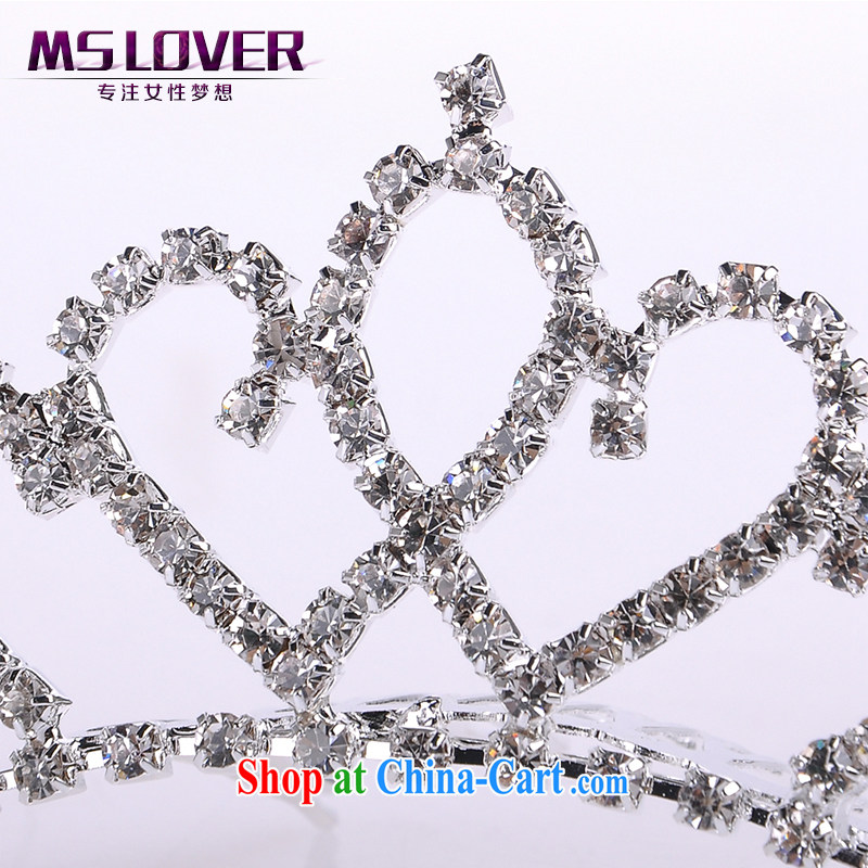 MSlover heart-flower with water drilling children Crown headdress Korean Princess band performances and the comb small Crown SP 1029 silver, name, Mona Lisa (MSLOVER), and, on-line shopping
