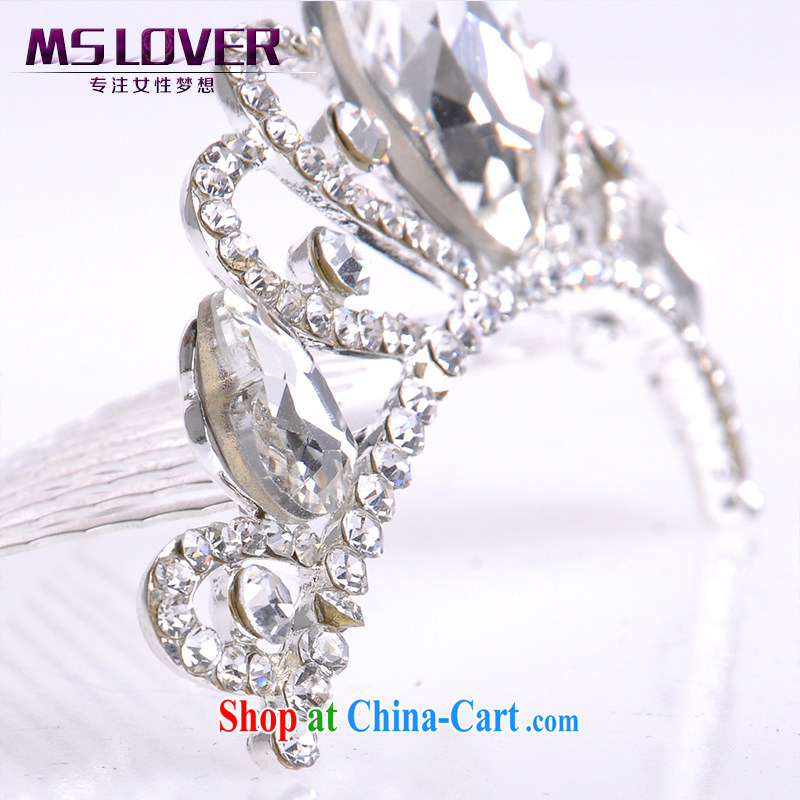 MSlover flower accessories water drilling children crown and ornaments Korean Princess hair accessories children's performances and the comb small Crown SP 0103 silver, name, Elizabeth (MSLOVER), and, on-line shopping