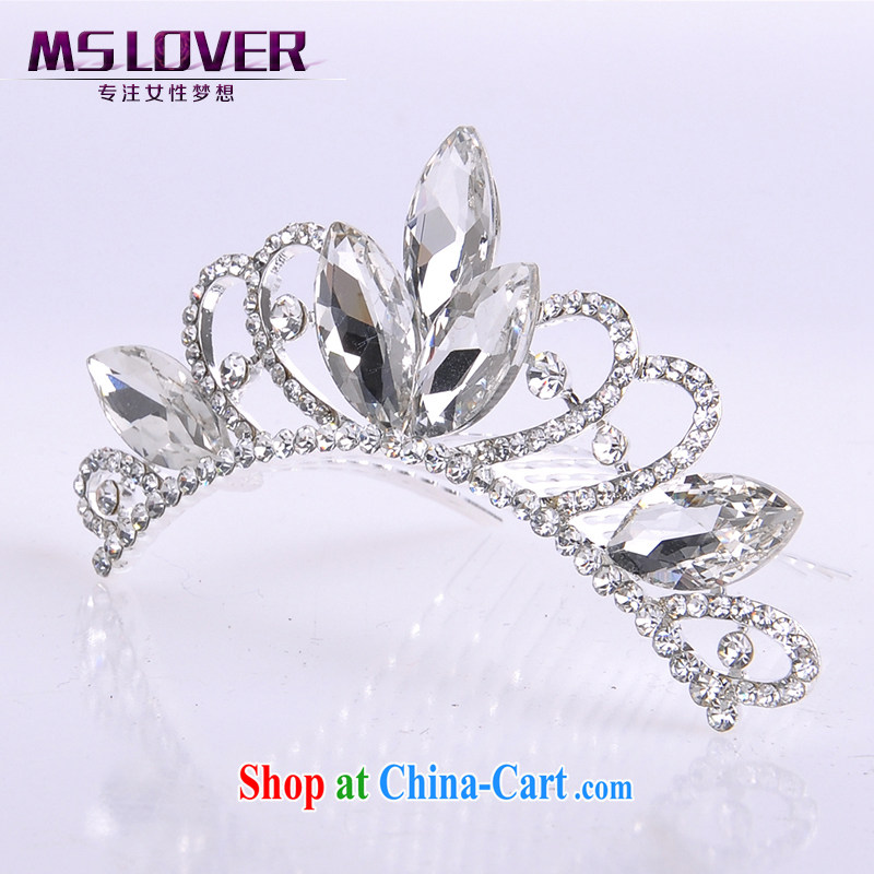 MSlover flower accessories water drilling children crown and ornaments Korean Princess hair accessories children's performances and the comb small Crown silver silver, name, Elizabeth (MSLOVER), and, on-line shopping