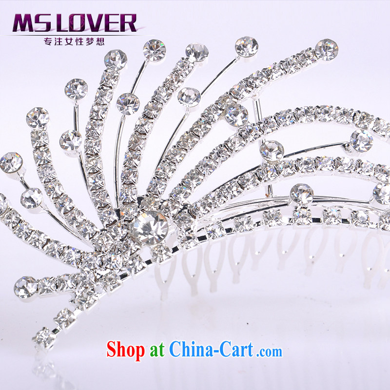 MSlover 4 light beam crystal alloy marriages small crown with the comb flower available SP 0099 silver, name, Mona Lisa (MSLOVER), shopping on the Internet