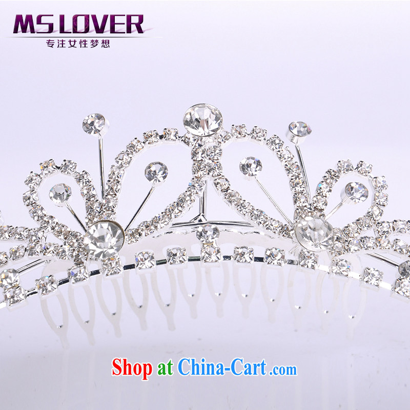 MSlover flower accessories water drilling children's crown and ornaments Korean Princess hair accessories children's performances and the comb small Crown SP 0096 silver, name, Mona Lisa (MSLOVER), shopping on the Internet