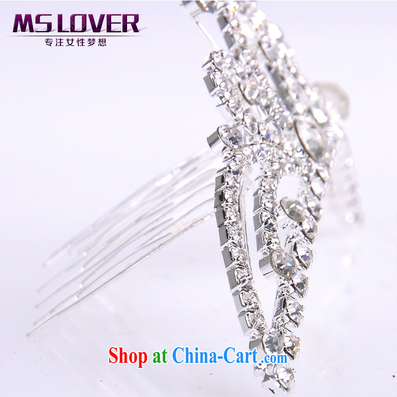MSlover flower accessories water drilling children's crown and ornaments Korean Princess hair accessories children's performances and the comb small Crown SP 0096 silver, name, Mona Lisa (MSLOVER), shopping on the Internet