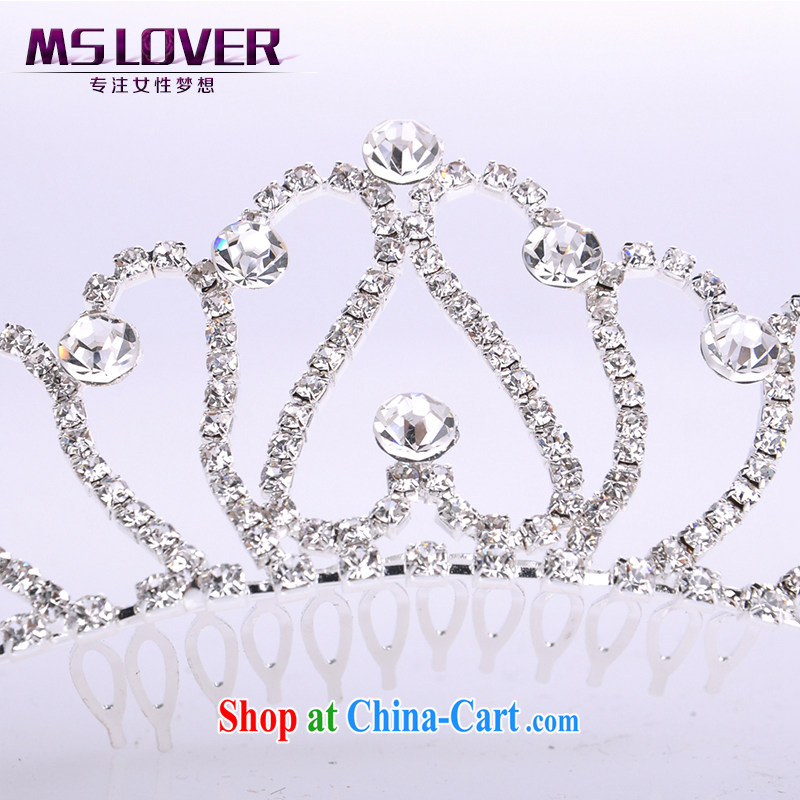 MSlover flower accessories water drilling children's crown and ornaments Korean Princess hair accessories children's performances and the comb small Crown SP 0097 silver, name, Mona Lisa (MSLOVER), shopping on the Internet
