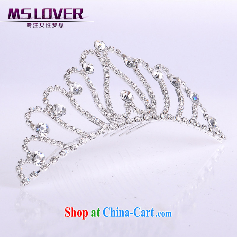 MSlover flower accessories water drilling children's crown and ornaments Korean Princess hair accessories children's performances and the comb small Crown SP 0097 silver, name, Mona Lisa (MSLOVER), shopping on the Internet
