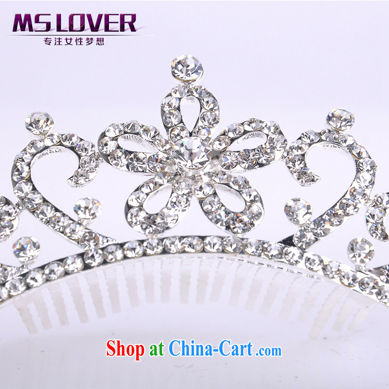 MSlover flower accessories water drilling children's crown and ornaments Korean Princess hair accessories children's performances and the comb small Crown SP 0094 silver, name, Mona Lisa (MSLOVER), shopping on the Internet