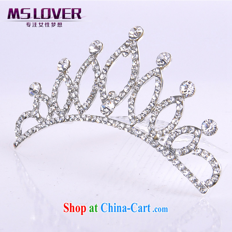 MSlover flower accessories water drilling children's crown and ornaments Korean Princess hair accessories children's performances and the comb small Crown SP 0093 silver, name, Mona Lisa (MSLOVER), shopping on the Internet