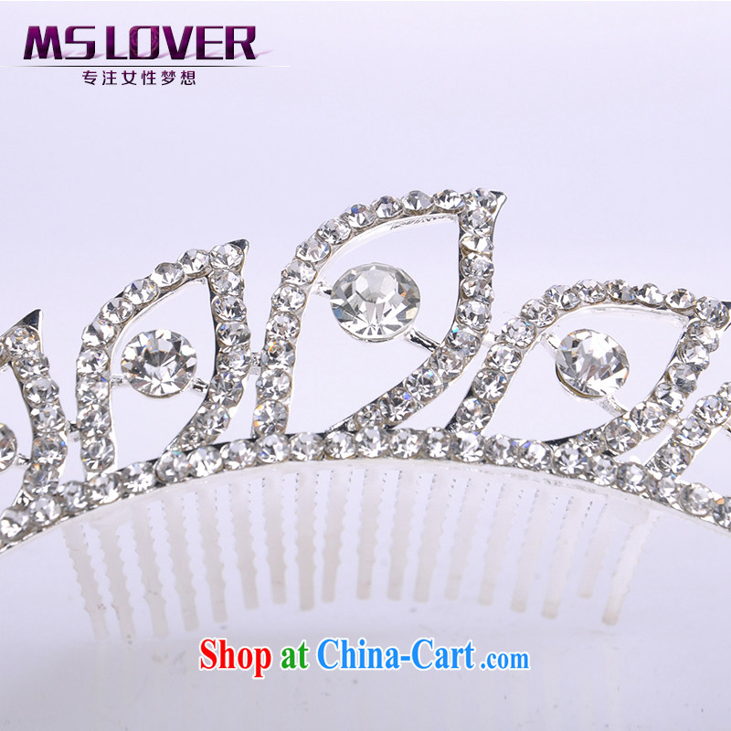 MSlover flower accessories water drilling children's crown and ornaments Korean Princess hair accessories children's performances and the comb small Crown SP 0092 silver, name, Mona Lisa (MSLOVER), shopping on the Internet