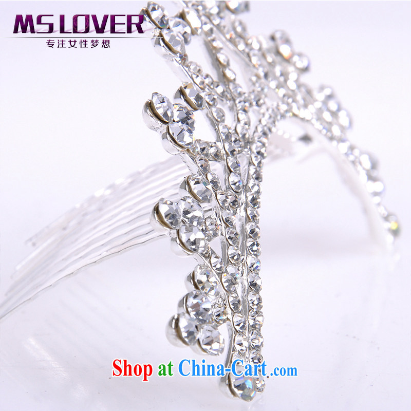 MSlover flower accessories water drilling children's crown and ornaments Korean Princess hair accessories children's performances and the comb small Crown SP 0091 silver, name, Mona Lisa (MSLOVER), shopping on the Internet