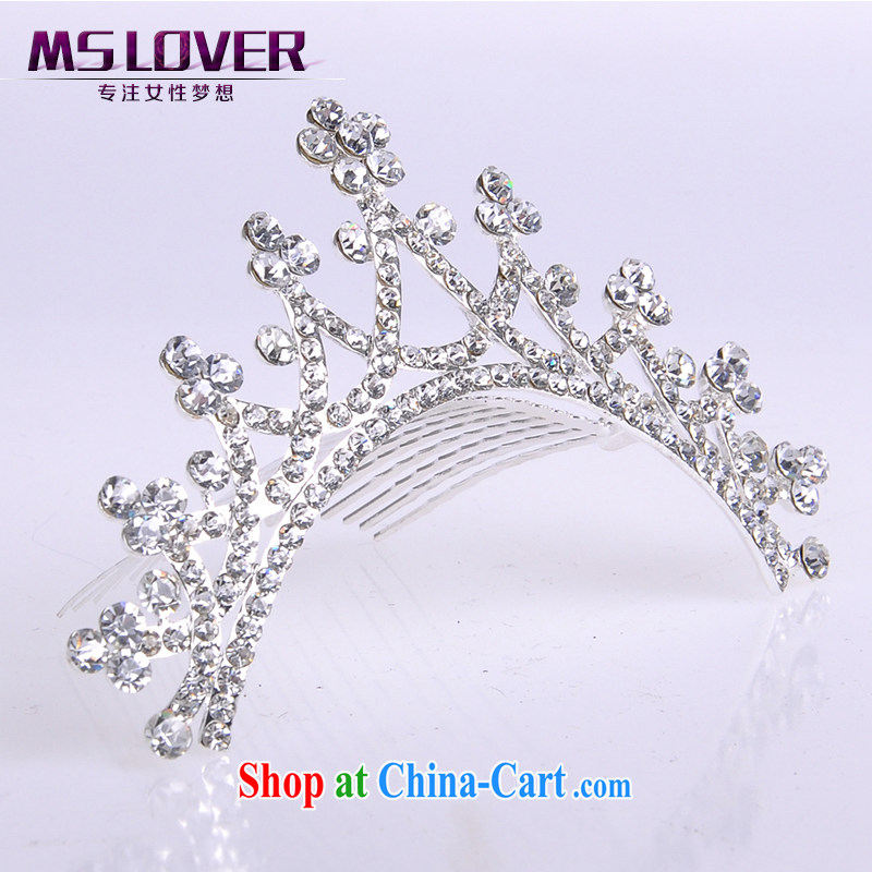 MSlover flower accessories water drilling children's crown and ornaments Korean Princess hair accessories children's performances and the comb small Crown SP 0091 silver, name, Mona Lisa (MSLOVER), shopping on the Internet