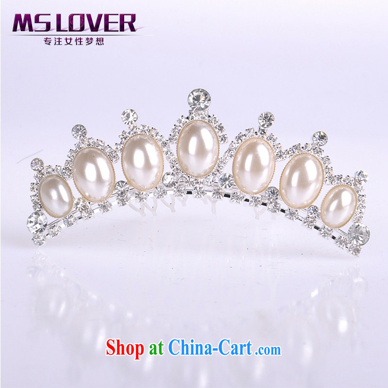 MSlover flower accessories water drilling children Crown headdress Korean Princess hair accessories children's performances and the comb small Crown SP 0087 silver