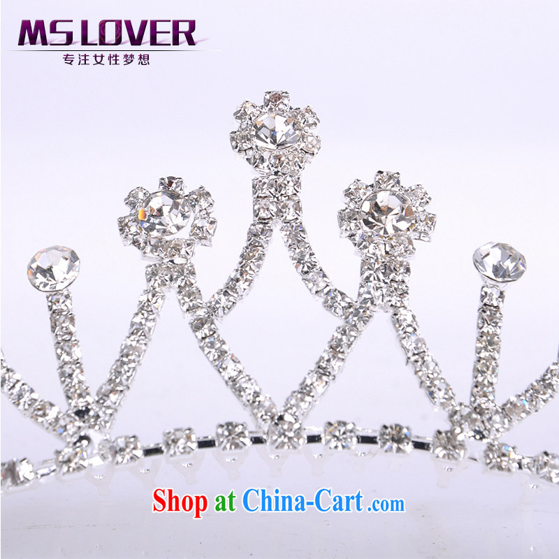 MSlover flower accessories water drilling children crown and ornaments Korean Princess hair accessories children's performances and the comb small Crown SP 0086 silver, name, Elizabeth (MSLOVER), and, on-line shopping