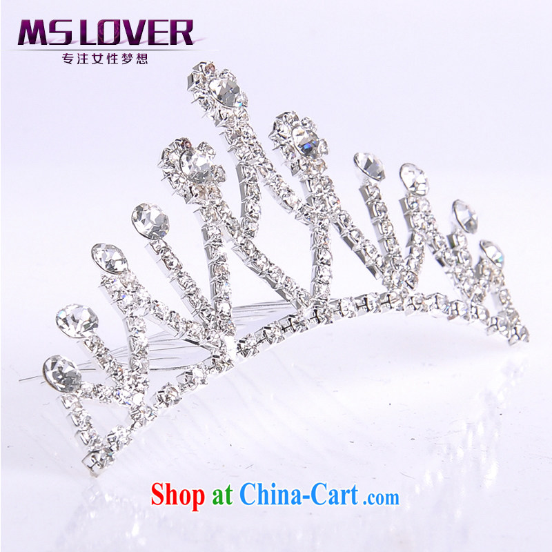 MSlover flower accessories water drilling children crown and ornaments Korean Princess hair accessories children's performances and the comb small Crown SP 0086 silver, name, Elizabeth (MSLOVER), and, on-line shopping