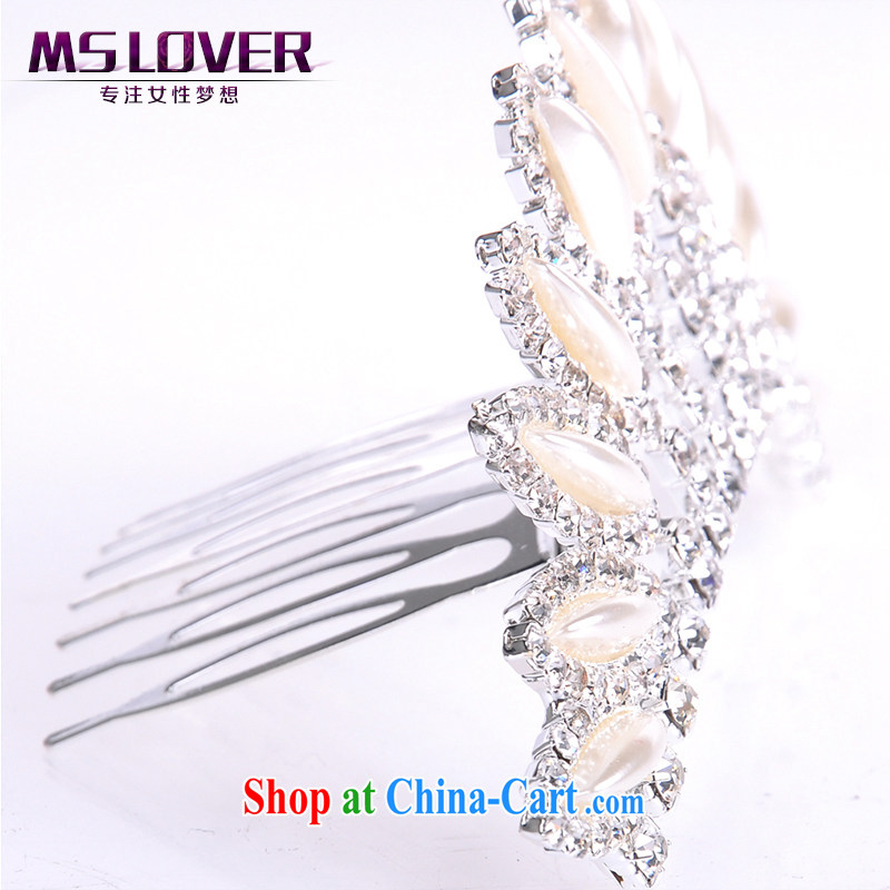 MSlover flower accessories water drilling children's crown and ornaments Korean Princess hair accessories children's performances and the comb small Crown SP 0088 silver, name, Mona Lisa (MSLOVER), and, on-line shopping