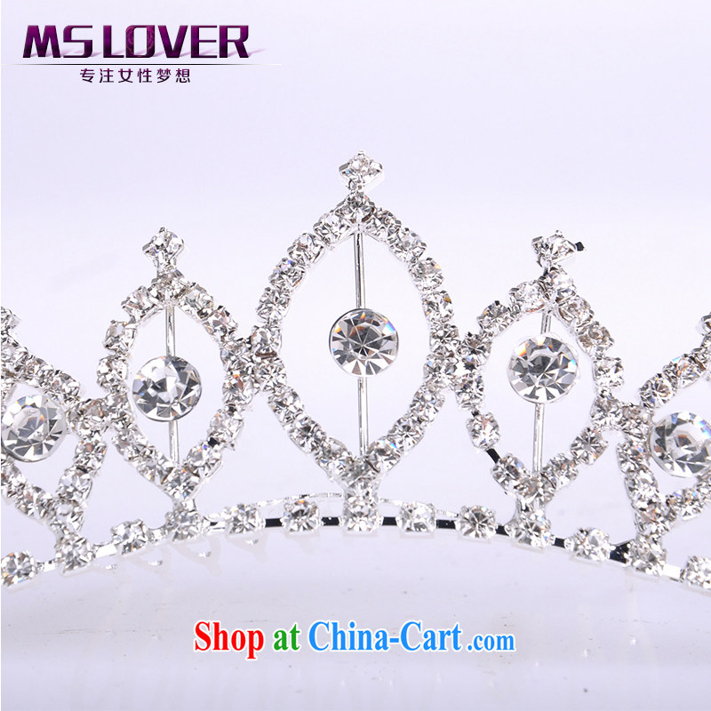 MSlover flower accessories water drilling children's crown and ornaments Korean Princess hair accessories children's performances and the comb small Crown S 130,804 silver, name, Mona Lisa (MSLOVER), shopping on the Internet