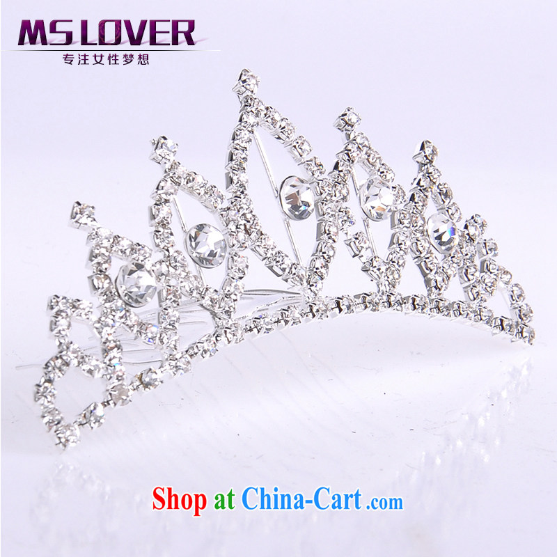 MSlover flower accessories water drilling children's crown and ornaments Korean Princess hair accessories children's performances and the comb small Crown S 130,804 silver, name, Mona Lisa (MSLOVER), shopping on the Internet