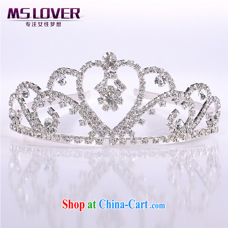 MSlover flash crystal alloy bridal Crown bridal accessories and ornaments hair accessories wedding hair accessories the clamp SP 1081 silver
