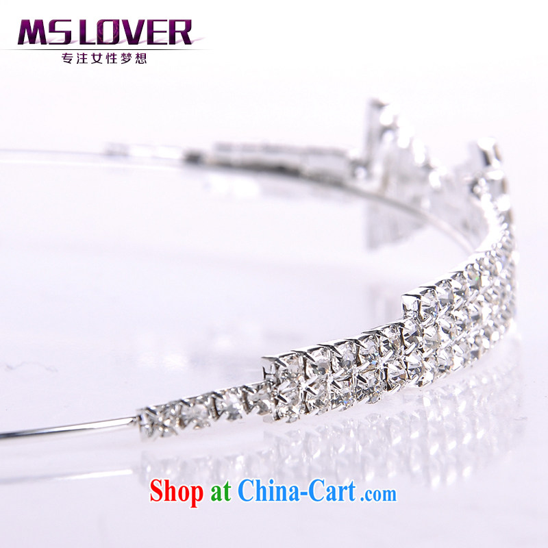 MSlover bow-tie crystal alloy bridal Crown bridal accessories and ornaments, decorated Wedding hair accessories the clamp SP 1061 silver, name, Mona Lisa (MSLOVER), shopping on the Internet