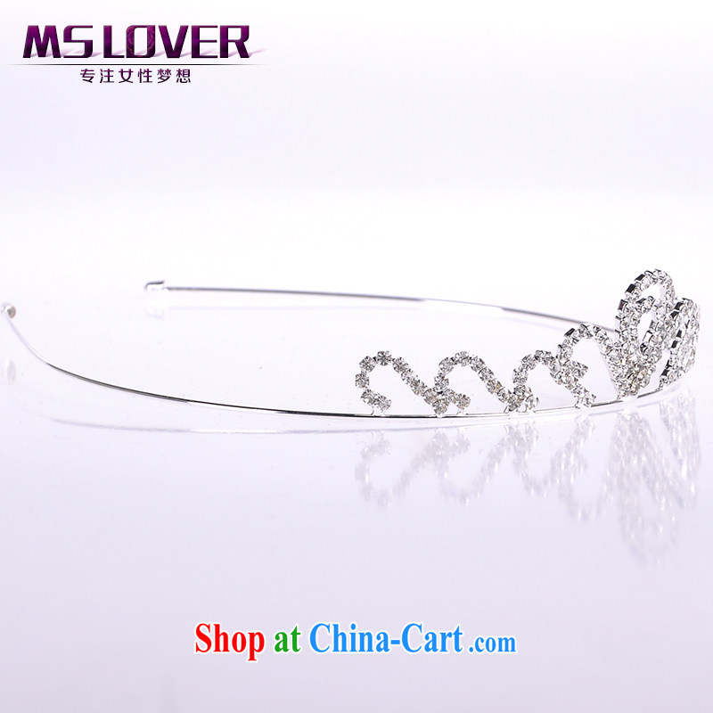 MSlover flash crystal alloy bridal Crown bridal accessories and hair accessories wedding hair accessories the clamp SP 1060 silver, name, Mona Lisa (MSLOVER), shopping on the Internet