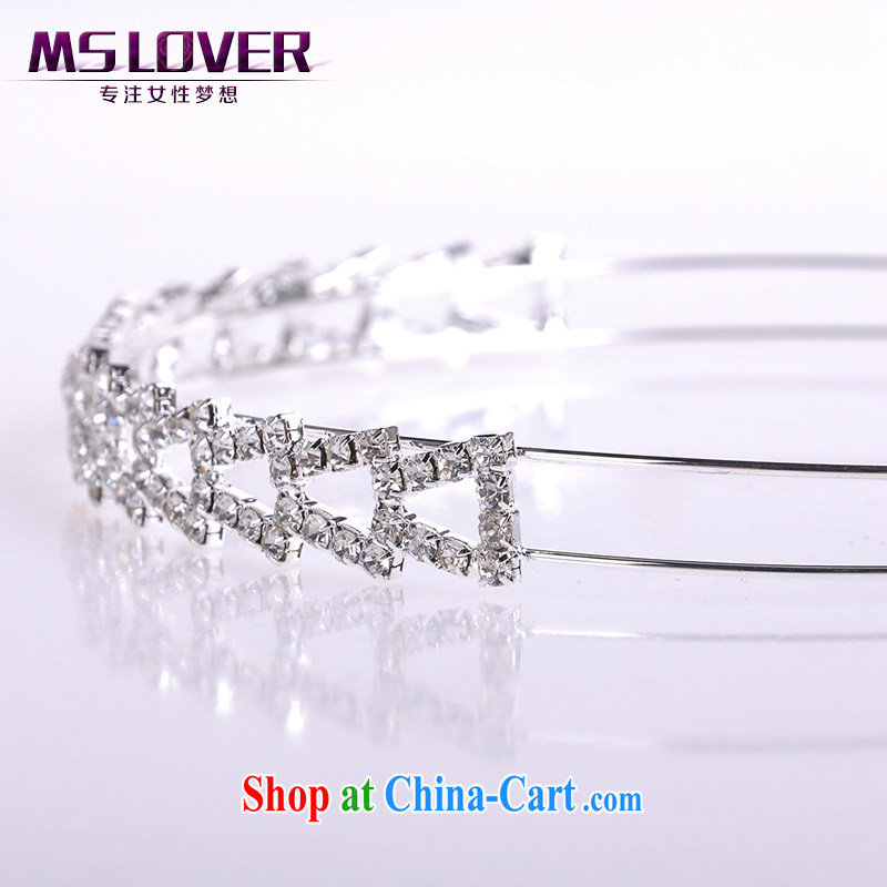 MSlover flash crystal alloy bridal Crown bridal accessories and hair accessories wedding hair accessories the clamp SP 1054 silver, name, Mona Lisa (MSLOVER), shopping on the Internet