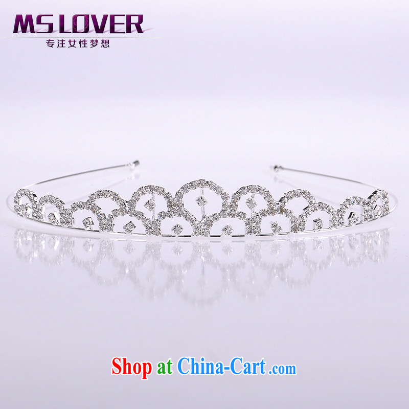 MSlover flash crystal alloy bridal Crown bridal accessories and ornaments hair accessories wedding hair accessories the clamp SP 1053 silver