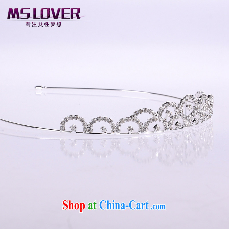 MSlover flash crystal alloy bridal Crown bridal accessories and hair accessories wedding hair accessories the clamp SP 1053 silver, name, Mona Lisa (MSLOVER), shopping on the Internet