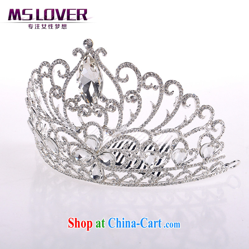 MSlover luxury 11,000 spoil crystal alloy bridal Crown bridal accessories and hair accessories wedding hair accessories SP 0141 silver, famous Mona Lisa (MSLOVER), shopping on the Internet