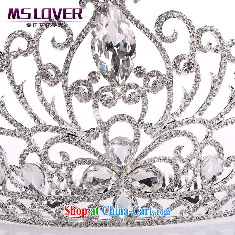 MSlover luxury 11,000 spoil crystal alloy bridal Crown bridal accessories and hair accessories wedding hair accessories SP 0141 silver, famous Mona Lisa (MSLOVER), shopping on the Internet