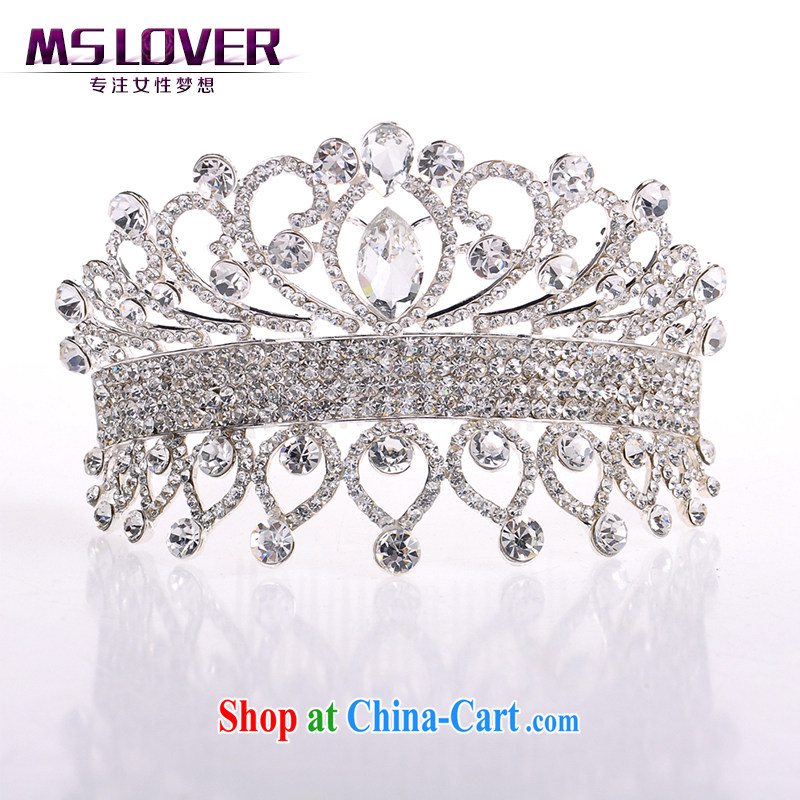 MSlover crystal alloy new granny Crown bridal accessories and ornaments hair accessories wedding hair accessories SP 0139 silver