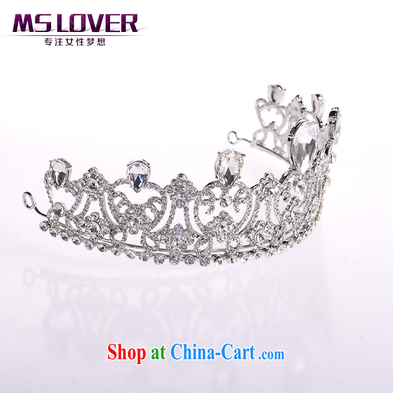 MSlover sparkling crystal alloy bridal Crown bridal accessories and hair accessories wedding hair accessories SP 0140 silver, name, Mona Lisa (MSLOVER), online shopping