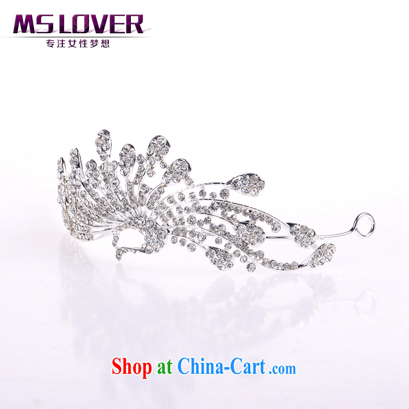 MSlover dancing phoenix auspicious sparkling crystal alloy bridal Crown bridal accessories and ornaments, decorated Wedding hair accessories SP 0130 silver, name, Mona Lisa (MSLOVER), shopping on the Internet