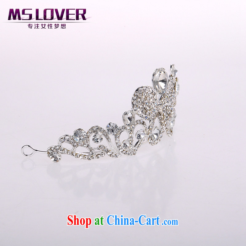 MSlover Butterfly Lovers Take crystal alloy bridal Crown bridal accessories and ornaments, decorated Wedding hair accessories SP 0121 silver, name, Mona Lisa (MSLOVER), shopping on the Internet
