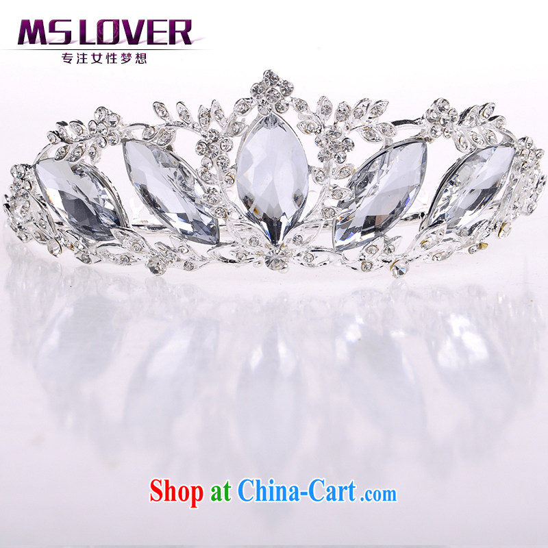 MSlover sparkling crystal alloy bridal Crown bridal accessories and ornaments hair accessories wedding hair accessories SP 0118 silver
