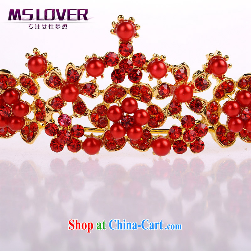 Haze MSlover Ambilight Spectra crystal alloy bridal Crown bridal accessories and ornaments, decorated Wedding hair accessories red SP 0115 red, name, Mona Lisa (MSLOVER), shopping on the Internet