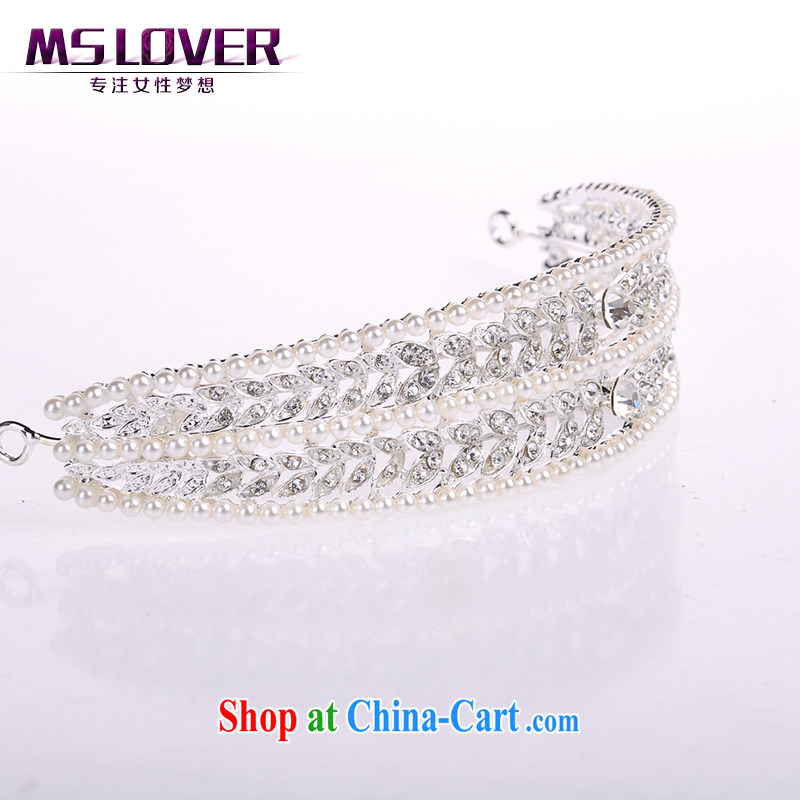 MSlover Pearl crystal alloy bridal Crown bridal accessories and hair accessories wedding hair accessories SP 0116 silver, name, Mona Lisa (MSLOVER), shopping on the Internet