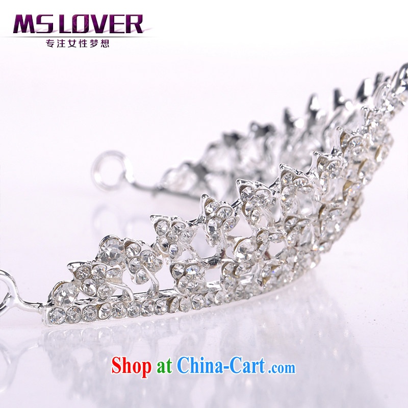 MSlover shining light drill crystal alloy bridal Crown bridal accessories and hair accessories wedding hair accessories SP 0109 silver, name, Mona Lisa (MSLOVER), shopping on the Internet