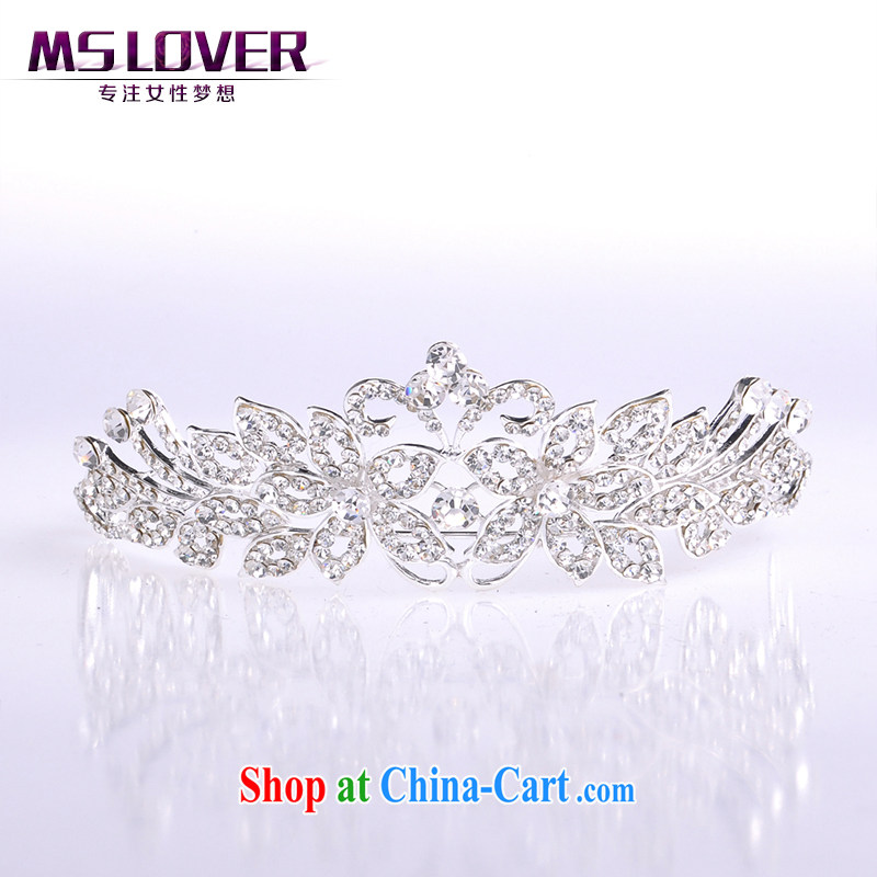 MSlover crystal alloy bridal Crown bridal accessories and ornaments hair accessories wedding hair accessories SP 0107 silver