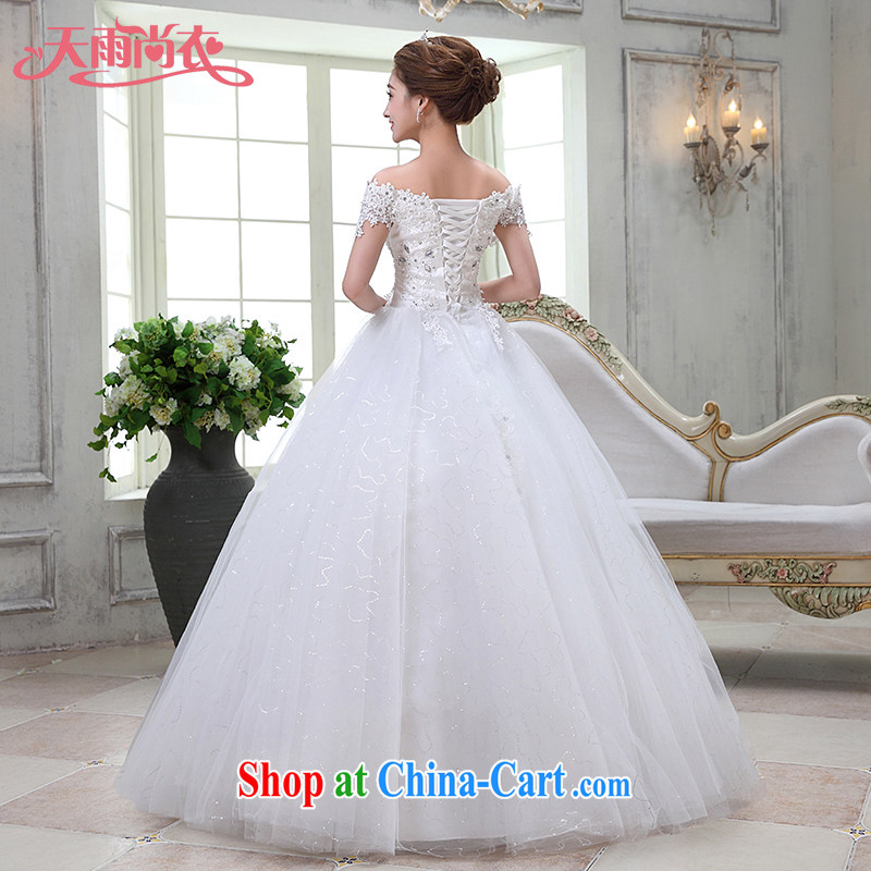 Rain is still Yi marriages 2015 wedding dresses new sweet field shoulder strap with wood drill straps graphics thin white yarn HS 930 white S, rain is clothing, and shopping on the Internet