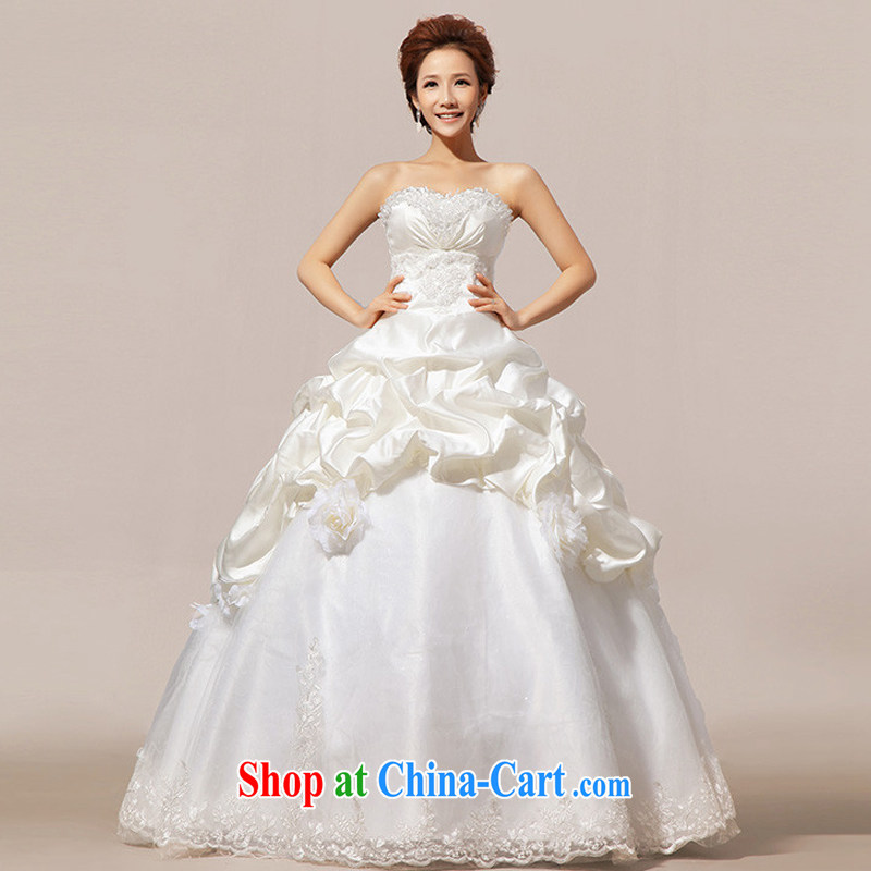 Rain is still Yi marriages 2015 new manual drilling upscale with Princess tie wedding HS 842 white XXL, rain is clothing, and shopping on the Internet