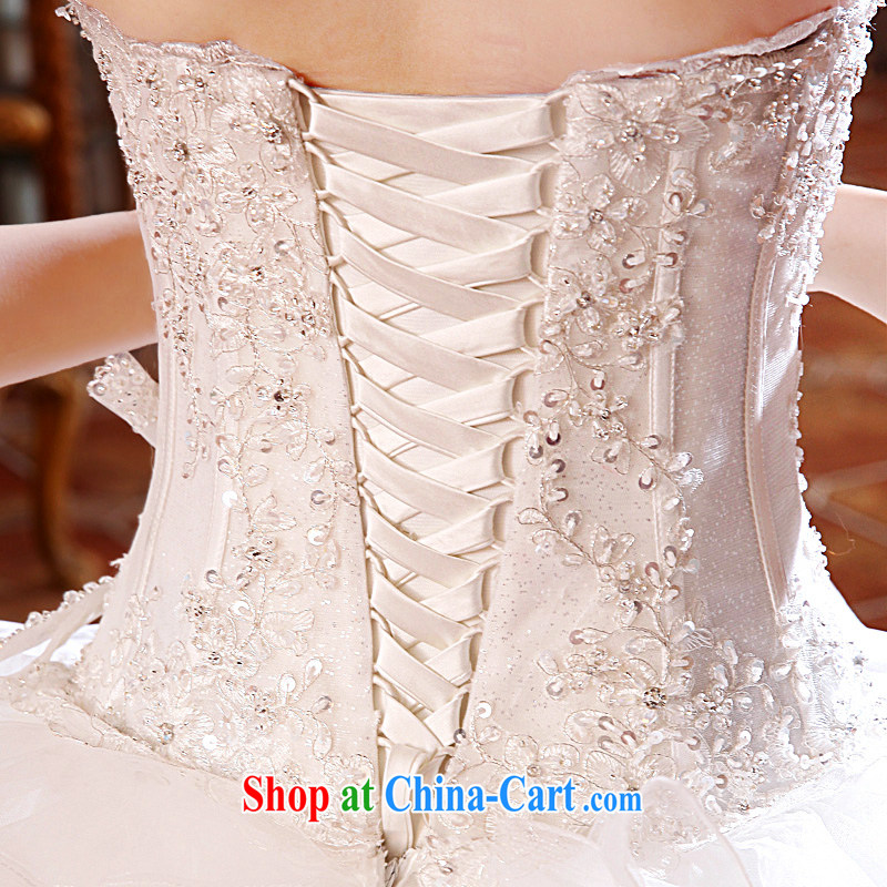 Honeymoon bridal 2015 new wedding dresses lace, Mary Magdalene Princess chest shaggy dress with wedding dress with white XL, Honeymoon bridal, shopping on the Internet