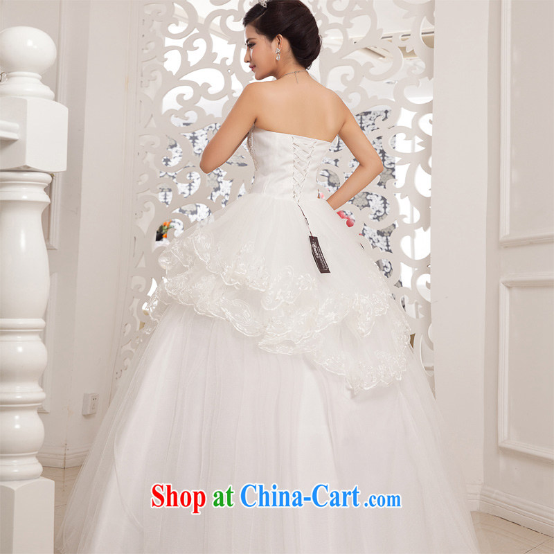 Honeymoon bridal wedding dresses 2015 new Korean fashion erase chest wedding with shaggy straps Princess wedding white XL, Honeymoon bridal, shopping on the Internet
