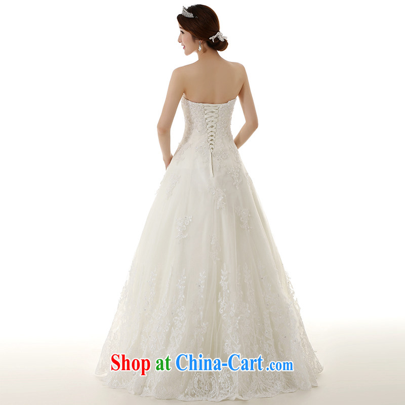 Dirty comics 2015 new stylish erase chest A Field dress flare with wedding dresses retro lace embroidery manually pearl cultivation wedding white tailored pre-sale, clean comics, and shopping on the Internet