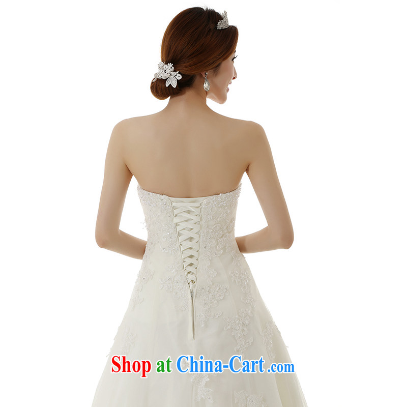 Dirty comics 2015 new stylish erase chest A Field dress flare with wedding dresses retro lace embroidery manually pearl cultivation wedding white tailored pre-sale, clean comics, and shopping on the Internet