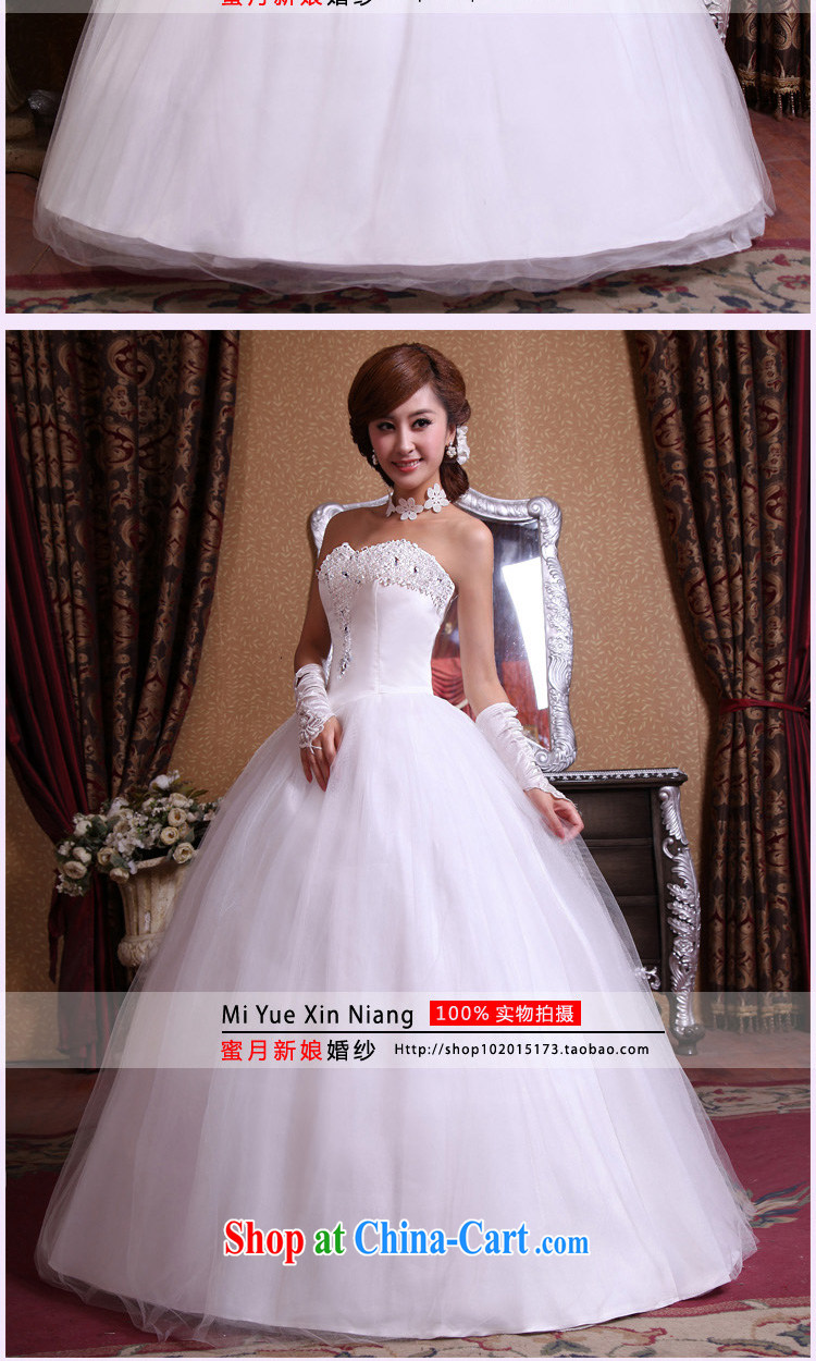 Honeymoon bridal 2015 new wedding dresses Korean Korean wedding water drilling flowers bridal wedding sweet Princess wedding white XL pictures, price, brand platters! Elections are good character, the national distribution, so why buy now enjoy more preferential! Health
