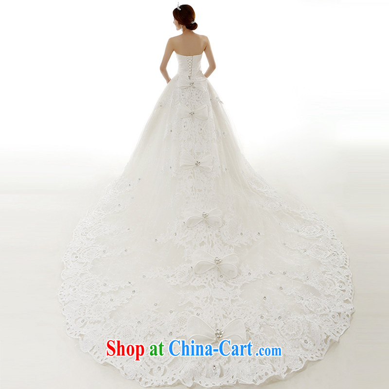 Dirty comics 2015 spring and summer new stylish wood drill embroidery beads wedding tail wedding dresses, lace cultivating long-tail wedding dresses and tail, XL
