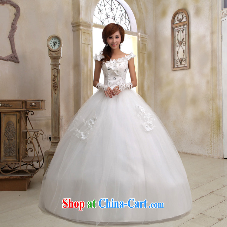 Honeymoon bridal 2015 new wedding dresses water drilling flowers graphics thin wedding strap with shoulder flowers sweet Princess wedding white M pictures, price, brand platters! Elections are good character, the national distribution, so why buy now enjoy more preferential! Health