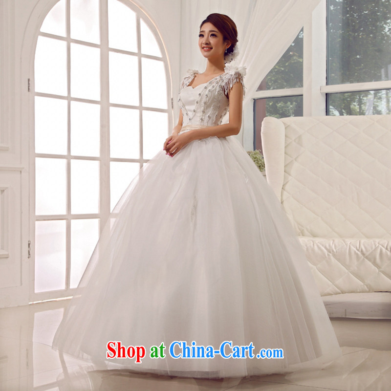 In accordance with the preceding yarn new paragraph to align wedding 2015 double-shoulder wedding dresses antique palace sweet Princess double-shoulder strap lace-flow, bridal wedding white. size is not final, Yong Yan close to, and on-line shopping